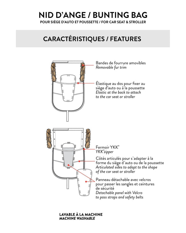 Bunting Bag Designed For Car Seat And Stroller Chanterelle - H10A401_182