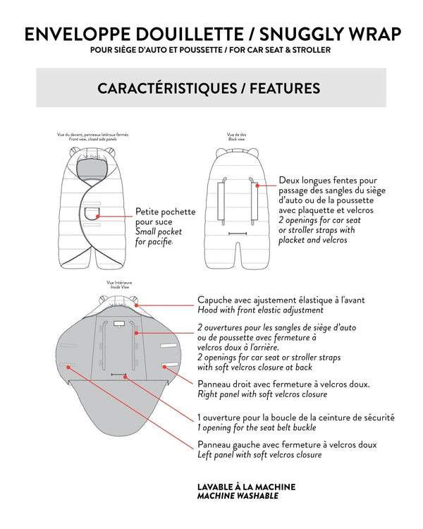 Snugly Baby Wrap Designed For Car Seat And Stroller Chanterelle - H10A404_182