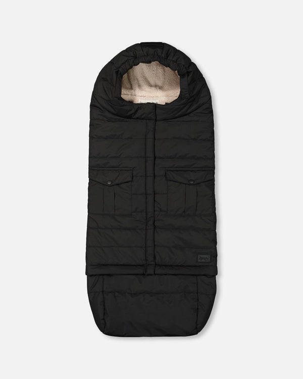 Evolutive Baby Footmuff Black Snowsuits Deux par Deux