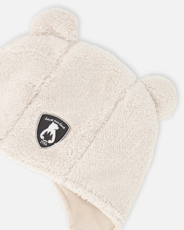Sherpa Baby Hat Off White Winter Accessories Deux par Deux