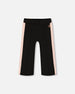Cropped Wide Leg Pant With Contrast Band Black - G20J20_999