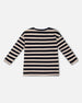 Striped Rib T-Shirt Navy Tees & Tops Deux par Deux