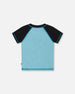 Short Sleeve Rashguard Light Blue And Black - G30NB10_999