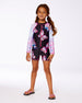 Printed Long Sleeve One-Piece Rashguard Black And Multicolored Butterflies - G30NG41_059