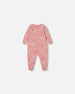 Printed Organic Cotton One-Piece Pajama Pink And Blue Butterflies On Old Pink Pajamas Deux par Deux