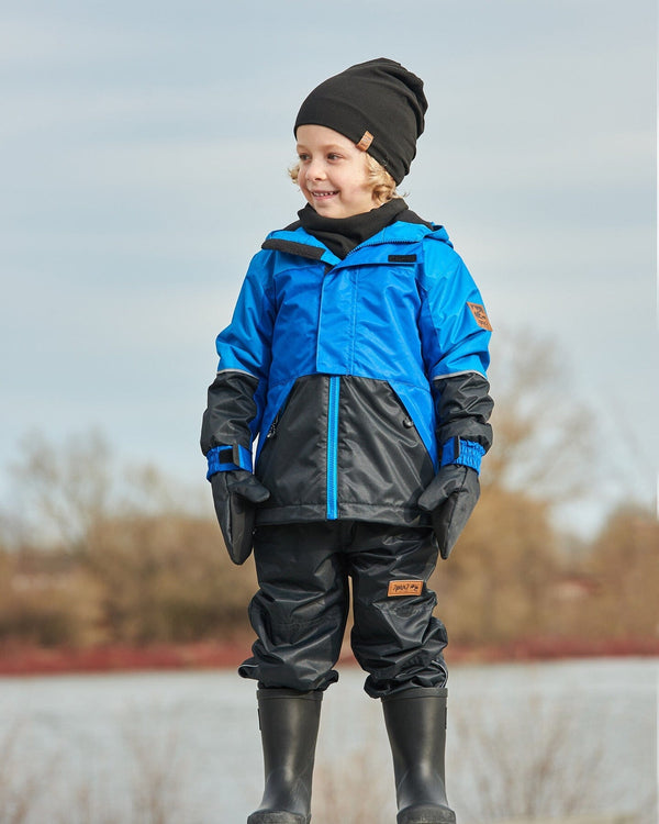 Two-Piece Mid-Season Outerwear Set Royal Blue And Black - G30W52_469