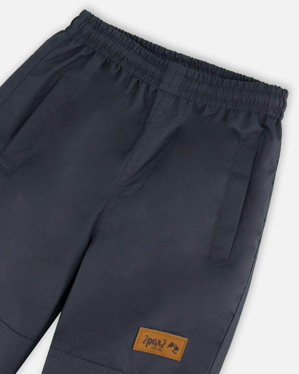 Two-Piece Mid-Season Outerwear Set Blue And Gray - G30W52_493