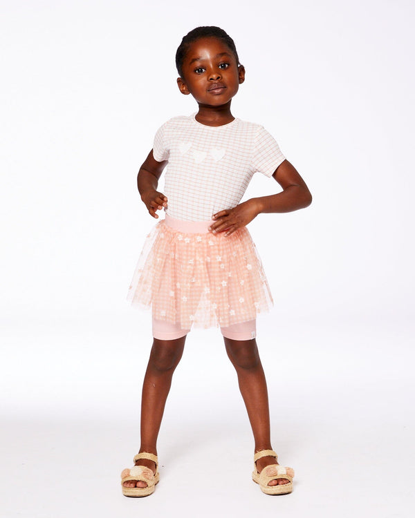 Crinkle Top With Applique Light Old Pink - G30YG72_624