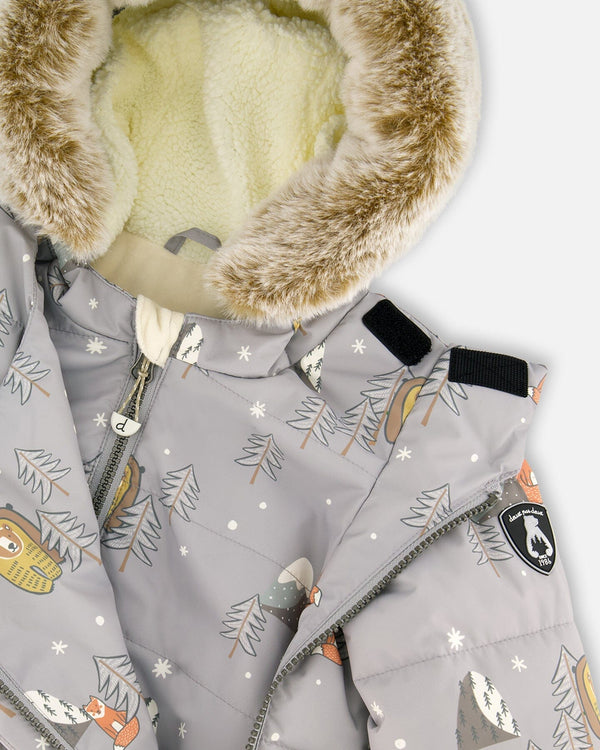 Two-Piece Baby Snug Snowsuit Gray - H10A501_149