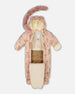 One-Piece Baby Layette Snowsuit Designed For Car Seat Pink Printed Animal - H10A601_001