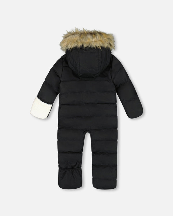 One-Piece Baby Snug Snowsuit Designed For Car Seat Black - H10B701_999