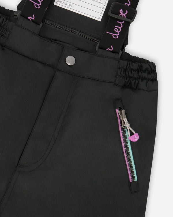 Two-Piece Play Snowsuit Black With Multicolor Print Jacket - H10EG87_999