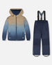 Two-Piece Chill Outerwear Set With Light Insulation Navy Blue - H10MB10_479