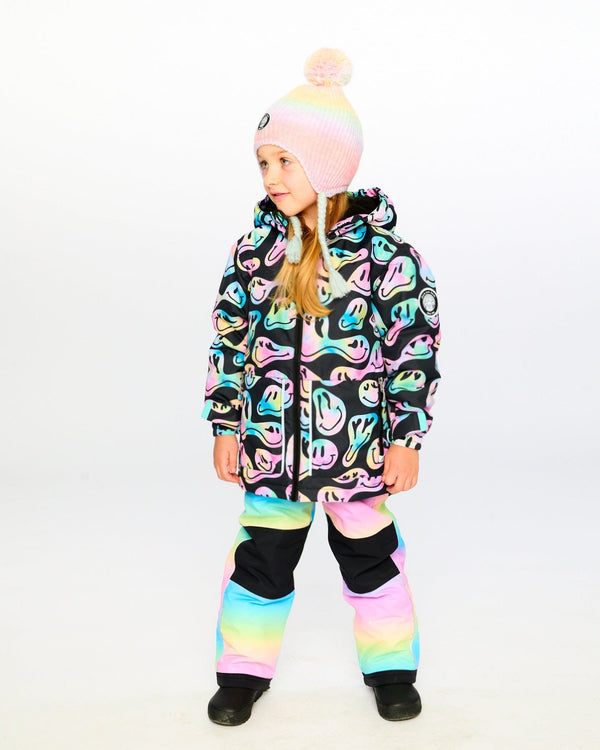 Two-Piece Chill Outerwear Set With Light Insulation Rainbow Gradient Snowsuits Deux par Deux