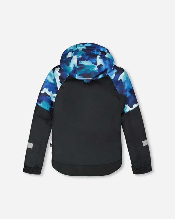 Two-Piece Play Snowsuit Teal Blue Camouflage - H10PB27_189