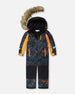 One-Piece Play Snowsuit Robot Dinosaur Print - H10PB32_190