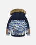 Two-Piece Play Snowsuit With Printed Colorblocked Jacket Navy Blue - H10PB43_479