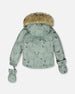 Two-Piece Baby Play Snowsuit With Printed Jacket Sage Green - H10PBB85_987