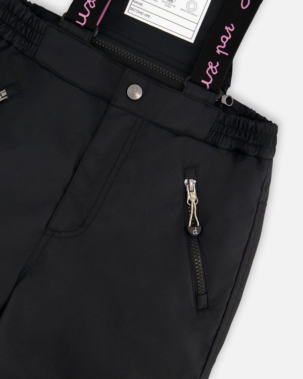 Two-Piece Play Snowsuit With Multicolor Print Jacket And Solid Pant Black - H10PG23_999