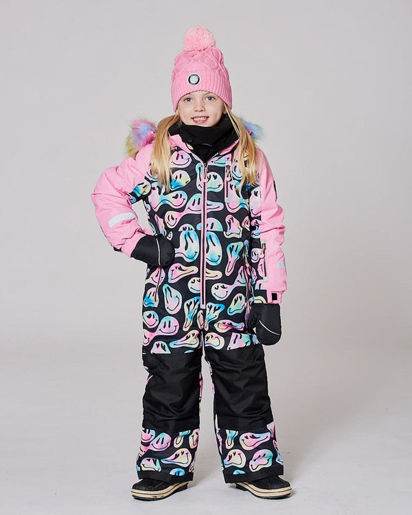 One-Piece Play Snowsuit Smiley Face Girl - H10PG71_018