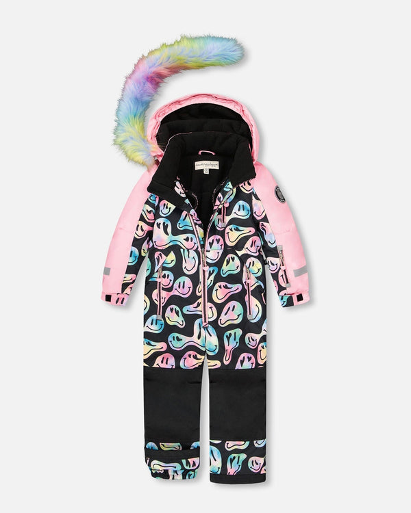 One-Piece Play Snowsuit Smiley Face Girl - H10PG71_018