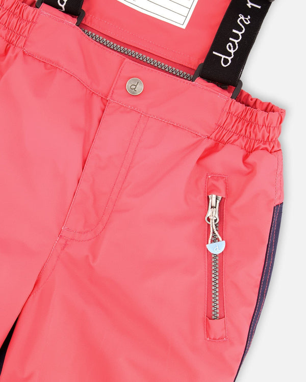 Two-Piece Play Snowsuit With Printed Jacket Flash Coral - H10PG84_640