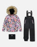 Two-Piece Play Snowsuit With Allover Print Jacket And Solid Pant Black - H10PG85_999