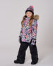 Two-Piece Play Snowsuit With Allover Print Jacket And Solid Pant Black - H10PG85_999