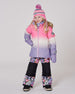 Two-Piece Play Snowsuit Black Retro Flower Print - H10PG86_013
