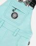 Solid Play Overall Snow Bib Turquoise Blue - H10T220_407