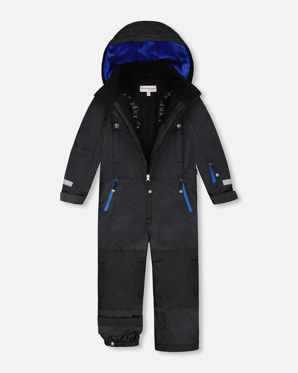 Solid One-Piece Teknik Snowsuit Black - H10TB76_999