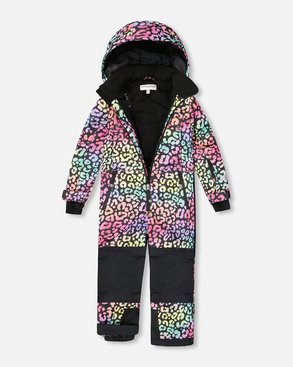 One-Piece Teknik Snowsuit Rainbow Leopard - H10TG31_095