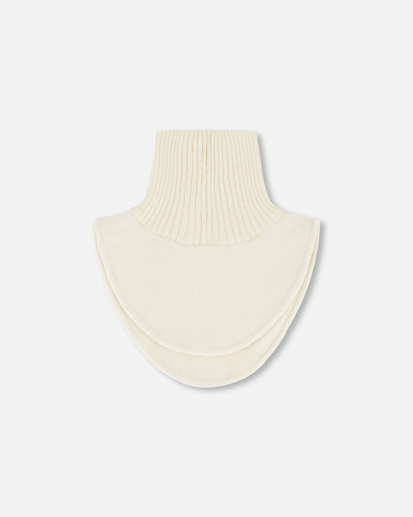 Polar Fleece And Knit Neckwarmer Off-White - H10XCOL_165