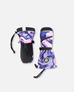 Winter Mittens Teknik Pink And Blue Marble - H10XM203_007