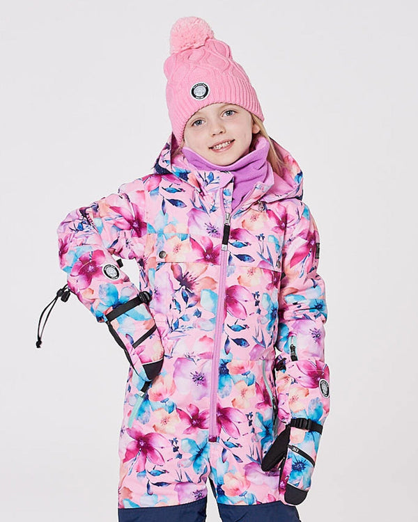 Winter Mittens Teknik Pink Watercolor Flower Print - H10XM203_012