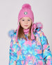 Lined Winter Hat With Pompom Purple - H10XT1_519