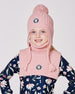 Lined Winter Hat With Pompom Dusty Pink - H10XT1_637