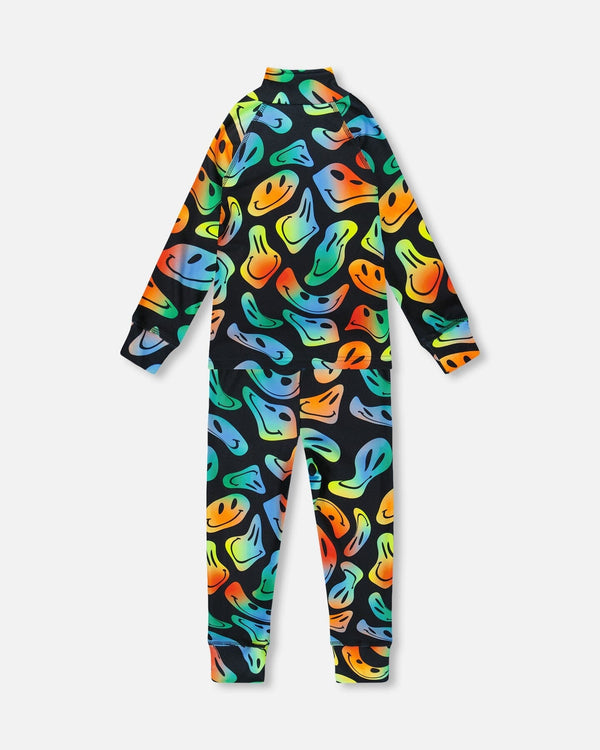 Two-Piece Thermal Underwear Set Smiley Face Boy - H10Y600_033