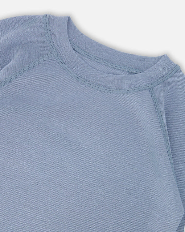 Merino Wool Base Layer Set Blue Gray - H10Y800_975