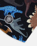 Brushed Jersey Balaclava Black Dinosaur Print - H10YBAL_026