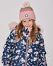 Lined Knit Pompom Hat Pink And Green - H10Z09_000