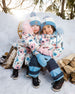 Lined Knit Hat With Ears Off-White And Blue - H10Z18_000