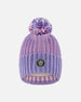 Lined Knit Pompom Hat Blue, Purple And Pink - H10Z30_000