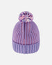 Lined Knit Pompom Hat Blue, Purple And Pink - H10Z30_000