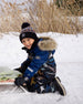 Lined Knit Winter Hat With Pompom Taupe And Navy - H10Z50_000
