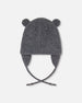Lined Knit Hat With Ears Gray - H10Z55_000