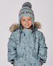 Lined Peruvian Knit Pompom Hat Gray And Sage - H10Z56_000