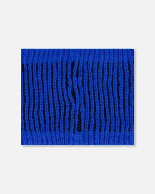 Lined Knit Neckwarmer Black And Blue - H10Z61_000