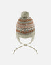 Lined Baby Knit Pompom Hat With Ear Flaps Blue Purple - H10ZA04_969
