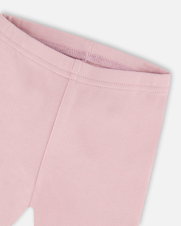 Organic Cotton Bi-Material Tunic And Leggings Set Neutral Purple - H20A13_557